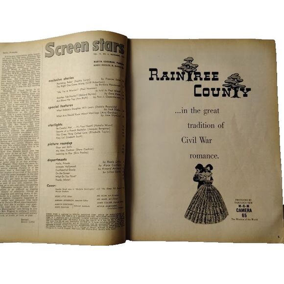 1957, Natalie Wood, "Screen Stars" Magazine (No Label) Scarce /Vintage - Picture 4 of 6